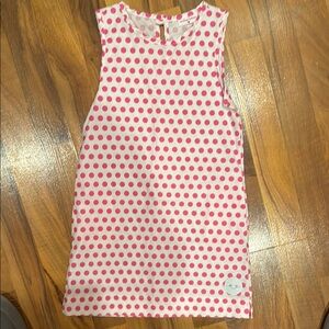 Smiling button girls Pink Polka‎ Dot Sleeveless Dress size 7 100% cotton